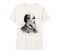 Charles Darwin Portrait Athée Evolution Darwin T-Shirt Haut de Gamme