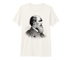 Charles Darwin Portrait Athée Evolution Darwin T-Shirt Haut de Gamme