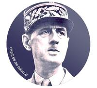 Charles de Gaulle (10x10cm) - Sticker/autocollant