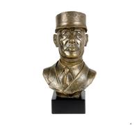 Charles de Gaulle - buste sur marbre, statuette d'un personnage célèbre, décoration pour bureau, école et hôtel par Art-Dog