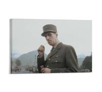 Charles De Gaulle Poster 3 impressions sur toile Peinture murale Art Décoration d'intérieur moderne 30 x 45 cm