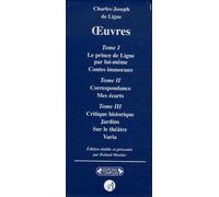 Charles-Joseph De Ligne Oeuvres - Coffret En 3 Volumes