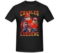 Charles Leclerc 16 Mens T-Shirt Cotton Unisex Black Tee Tops L