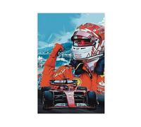 Charles Leclerc Ferrari Artwork Monaco Grand Prix Monte Carlo 2024 Poster Fans Formula 1 Memorabilia A3 Non Encadré Toile Poster Décoration Murale Impression Photo Peintures pour Salon Chambre