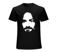 Charles Manson T-Shirt Man's Fashion Black Unisex Tees L