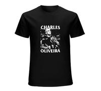 Charles Oliveira Fighter Funny Design Fans Summer Soft Casual Streetwear Harajuku Graphic 100% Cotton Short Sleeve T-Shirt Black L