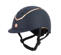 Charles Owen Kylo Casque d'équitation avec MIPS Bleu marine mat/or rose