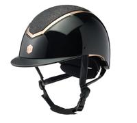 Charles Owen Kylo Standard Peak Riding Helmet Kylo - Black Gloss/Rose Gold Charles Owen Helmet Size - 52-55cm