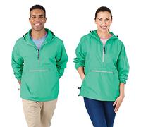 Charles River Apparel Pack-n-go Windbreaker Pullover Hooded Jacket Veste Coupe-Vent, Menthe, L Mixte