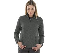 Charles River Apparel Womens Heathered Fleece Pullover Sweater, Charcoal Heather, Large US