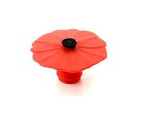 CHARLES VIANCIN - 2949EU - BOUCHON EN SILICONE POUR BOUTEILLE EN VERRE COQUELICOTS POPPY ROUGE