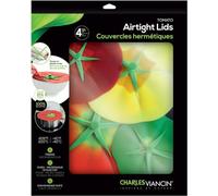 Charles Viancin - Coffret Cadeau, 4 Couvercles Tomato en Silicone - Couvercles Hermétiques pour Stocker et Cuisiner vos Aliments - 28cm + 23cm + 20cm + 15cm - Pour Tout Récipient aux Bords Lisses