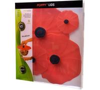 Charles VIANCIN - Set de 4 couvercles 28 cm, 23 cm, 15 cm, 10 cm Coquelicot Rouge