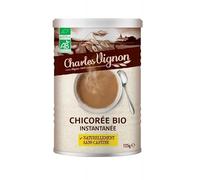 Charles Vignon Chicorée Instantanée Bio 125g - Saveur Riche, Naturelle et Équilibrée - Idéale pour un Café Sans Caféine - Produit Bio en Épicerie Diététique. - Le Lot De 3