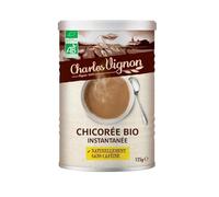 CHARLES VIGNON - Chicorée Instantanée Bio, Saveur Riche et Aromatique pour un Café Gourmand (Pot 125g) - Le lot de 3