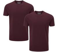 Charles Wilson Lot de 2 T-Shirts Stretch à Col Rond en Elasthanne (L, Dark Port (0524))