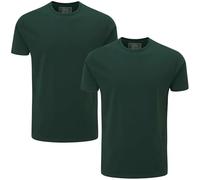 Charles Wilson Lot de 2 T-Shirts Stretch à Col Rond en Elasthanne (XL, Dark Green (0524))