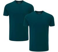 Charles Wilson Lot de 2 T-Shirts Stretch à Col Rond en Elasthanne (XL, Deep Teal (0524))