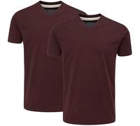 Charles Wilson Pack de 2 T-Shirts Unis à Col V (3XL, Dark Port (1024))