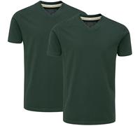 Charles Wilson Pack de 2 T-Shirts Unis à Col V (L, Dark Green (1024))