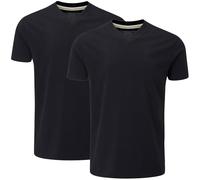 Charles Wilson Pack de 2 T-Shirts Unis à Col V (M, Dark Navy (1024))