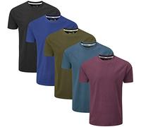 Charles Wilson Pack de 5 T-Shirts Unis à Col Rond (Medium, Dark Essentials 43)