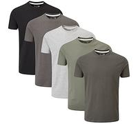 Charles Wilson Pack de 5 T-Shirts Unis à Col Rond (XX-Large, Grey Essentials)
