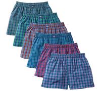 Charles Wilson Pack de 6 Caleçons en Tissu (M, Multi Check 81)