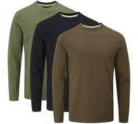 Charles Wilson Paquete de 3 T-Shirts à Manches Longues et Col Rond (XXL, Dark Essentials 41)