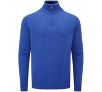 Charles Wilson Pull en Coton à Col Zippé pour Homme (L, Blue (0524))