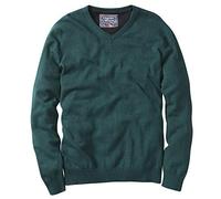 Charles Wilson Pull en Maille Fine de Coton à Col en V pour Homme (L, Dark Green (0422))