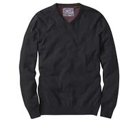 Charles Wilson Pull en Maille Fine de Coton à Col en V pour Homme (M, Dark Navy (0422))