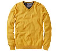 Charles Wilson Pull en Maille Fine de Coton à Col en V pour Homme (XL, Yellow (0422))