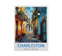 Charleston, Caroline du Sud, États-Unis，Puzzle en Bois 1000 Pieces Adultes Enfants Classique Jeu Cadeau（75x50cm）-P27