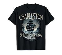 Charleston, Caroline du Sud, Navire Storm d'époque Depuis 1670 T-Shirt Graphique avec Valeur