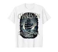 Charleston, Caroline du Sud, Navire Storm d'époque Depuis 1670 T-Shirt Graphique avec Valeur