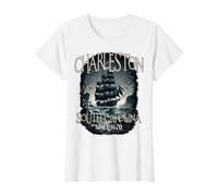 Charleston, Caroline du Sud, Navire Storm d'époque Depuis 1670 T-Shirt Graphique avec Valeur