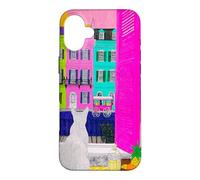 Charleston Pastel Homes Chat Balcon Vue Coque pour iPhone 16 Plus
