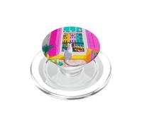 Charleston Pastel Homes Chat Balcon Vue PopSockets PopGrip pour MagSafe