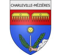 Charleville-Mézières 08 ville Stickers blason autocollant adhésif - Taille : 4 cm