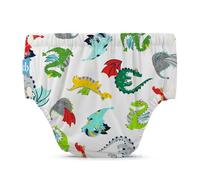 Charlie Banana Couche de bain réutilisable avec boutons-pression à ouverture facile pour bébés, filles et garçons. Fabriquée avec une couche extérieure imperméable pour éviter les fuites. Mr Dragon