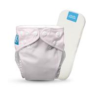 Charlie Banana Couche en tissu réutilisable avec insert absorbant, couche lavable type poche avec boutons-pression, taille unique réglable pour bébés et tout-petits, rose