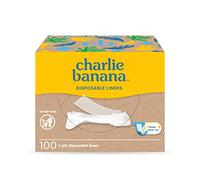 Charlie Banana Lot de 100 doublures de couches jetables en tissu et lingettes pour bébé, non parfumées, lot de 100