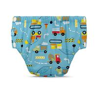 Charlie Banana Sous-vêtements d'apprentissage réutilisables avec boutons pression - Culottes d'apprentissage absorbantes pour tout-petits - Réduit les accidents - Construction - Taille XL (13-19 kg)