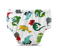 Charlie Banana Sous-vêtements d'apprentissage réutilisables avec boutons-pression - Culottes d'apprentissage absorbantes pour tout-petits - Réduit les accidents - Mr Dragon - Taille M (7-13 kg)