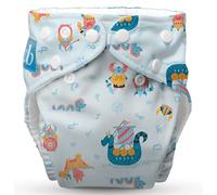 Charlie Banana The Vikings Couche en tissu réutilisable avec insert, lavable avec boutons-pression, taille unique, réglable, pour bébés et tout-petits, 1 pièce