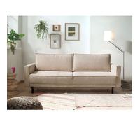 Charlie - canapé 3 places convertible avec coffre - en velours côtelé - Beige
