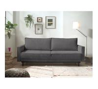 Charlie - canapé 3 places convertible avec coffre - en velours côtelé - Gris foncé