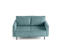 Charlie - canapé droit 2 places - en velours côtelé - Bleu