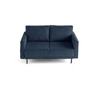 Charlie - canapé droit 2 places - en velours côtelé - Bleu marine